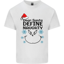 Dear Santa, Define Naughty Christmas Funny Mens Cotton T-Shirt Tee Top White