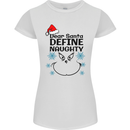 Dear Santa, Define Naughty Christmas Funny Womens Petite Cut T-Shirt White