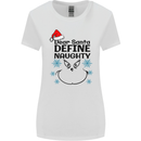 Dear Santa, Define Naughty Christmas Funny Womens Wider Cut T-Shirt White