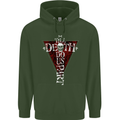 Death Do Us Part Gothic Skull Biker Cross Childrens Kids Hoodie Forest Green