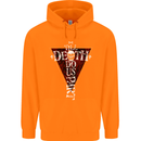 Death Do Us Part Gothic Skull Biker Cross Childrens Kids Hoodie Orange