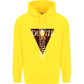 Death Do Us Part Gothic Skull Biker Cross Childrens Kids Hoodie Yellow