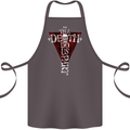 Death Do Us Part Gothic Skull Biker Cross Cotton Apron 100% Organic Dark Grey
