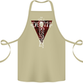 Death Do Us Part Gothic Skull Biker Cross Cotton Apron 100% Organic Khaki