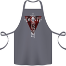 Death Do Us Part Gothic Skull Biker Cross Cotton Apron 100% Organic Steel