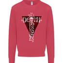 Death Do Us Part Gothic Skull Biker Cross Kids Sweatshirt Jumper Heliconia