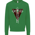 Death Do Us Part Gothic Skull Biker Cross Kids Sweatshirt Jumper Irish Green