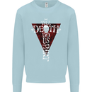 Death Do Us Part Gothic Skull Biker Cross Kids Sweatshirt Jumper Light Blue