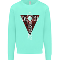 Death Do Us Part Gothic Skull Biker Cross Kids Sweatshirt Jumper Peppermint