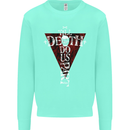 Death Do Us Part Gothic Skull Biker Cross Kids Sweatshirt Jumper Peppermint