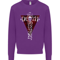 Death Do Us Part Gothic Skull Biker Cross Kids Sweatshirt Jumper Purple