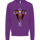 Death Do Us Part Gothic Skull Biker Cross Kids Sweatshirt Jumper Purple