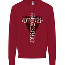Death Do Us Part Gothic Skull Biker Cross Kids Sweatshirt Jumper Red