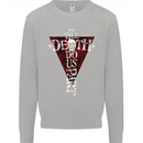 Death Do Us Part Gothic Skull Biker Cross Kids Sweatshirt Jumper Sports Grey