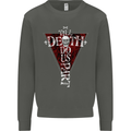 Death Do Us Part Gothic Skull Biker Cross Kids Sweatshirt Jumper Storm Grey