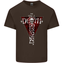 Death Do Us Part Gothic Skull Biker Cross Kids T-Shirt Childrens Chocolate