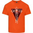Death Do Us Part Gothic Skull Biker Cross Kids T-Shirt Childrens Orange