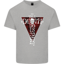 Death Do Us Part Gothic Skull Biker Cross Kids T-Shirt Childrens Sports Grey