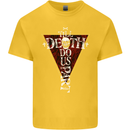 Death Do Us Part Gothic Skull Biker Cross Kids T-Shirt Childrens Yellow