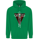 Death Do Us Part Gothic Skull Biker Cross Mens 80% Cotton Hoodie Irish Green