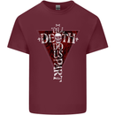 Death Do Us Part Gothic Skull Biker Cross Mens Cotton T-Shirt Tee Top Maroon
