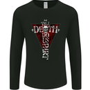 Death Do Us Part Gothic Skull Biker Cross Mens Long Sleeve T-Shirt Black