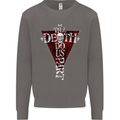 Death Do Us Part Gothic Skull Biker Cross Mens Sweatshirt Jumper Charcoal
