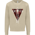 Death Do Us Part Gothic Skull Biker Cross Mens Sweatshirt Jumper Sand
