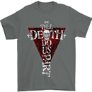 Death Do Us Part Gothic Skull Biker Cross Mens T-Shirt Cotton Gildan Charcoal