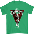 Death Do Us Part Gothic Skull Biker Cross Mens T-Shirt Cotton Gildan Irish Green