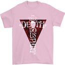 Death Do Us Part Gothic Skull Biker Cross Mens T-Shirt Cotton Gildan Light Pink