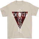 Death Do Us Part Gothic Skull Biker Cross Mens T-Shirt Cotton Gildan Sand