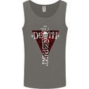 Death Do Us Part Gothic Skull Biker Cross Mens Vest Tank Top Charcoal