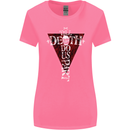 Death Do Us Part Gothic Skull Biker Cross Womens Wider Cut T-Shirt Azalea