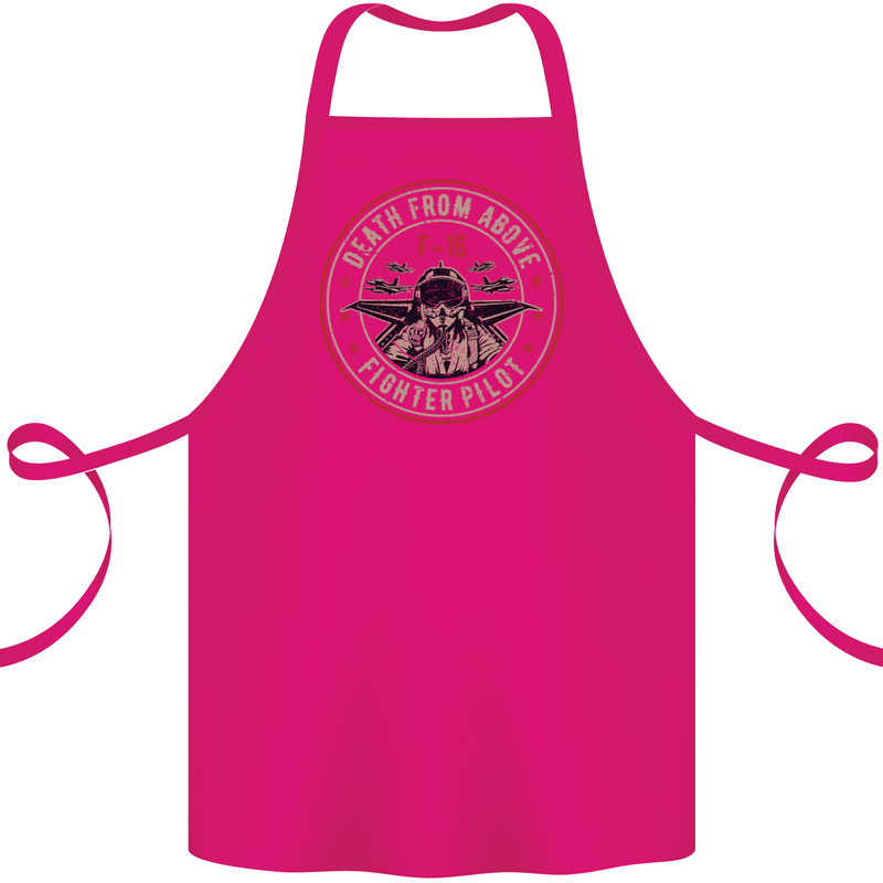 Death From Above F-16 Fighter Pilot RAF Cotton Apron 100% Organic Pink