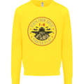 Death From Above F-16 Fighter Pilot RAF Kids Sweatshirt Jumper Yellow