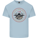Death From Above F-16 Fighter Pilot RAF Kids T-Shirt Childrens Light Blue