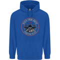 Death From Above F-16 Fighter Pilot RAF Mens 80% Cotton Hoodie Royal Blue
