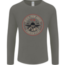 Death From Above F-16 Fighter Pilot RAF Mens Long Sleeve T-Shirt Charcoal
