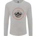 Death From Above F-16 Fighter Pilot RAF Mens Long Sleeve T-Shirt Sports Grey