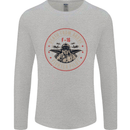 Death From Above F-16 Fighter Pilot RAF Mens Long Sleeve T-Shirt Sports Grey
