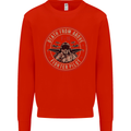 Death From Above F-16 Fighter Pilot RAF Mens Sweatshirt Jumper Bright Red