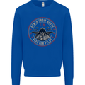 Death From Above F-16 Fighter Pilot RAF Mens Sweatshirt Jumper Royal Blue