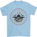 Death From Above F-16 Fighter Pilot RAF Mens T-Shirt Cotton Gildan Light Blue