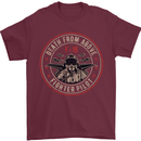 Death From Above F-16 Fighter Pilot RAF Mens T-Shirt Cotton Gildan Maroon
