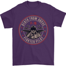 Death From Above F-16 Fighter Pilot RAF Mens T-Shirt Cotton Gildan Purple