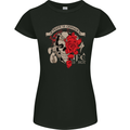 Death Is Certain Life Is Not Skull Roses Womens Petite Cut T-Shirt Black