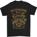 Death Machine Motorcycle Motorbike Biker Mens T-Shirt Cotton Gildan Black