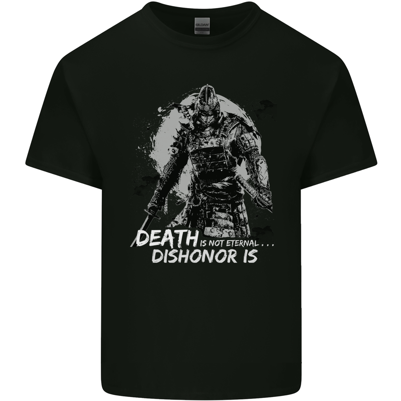 Death Not Eternal Martial Arts MMA Samurai Mens Cotton T-Shirt Tee Top Black