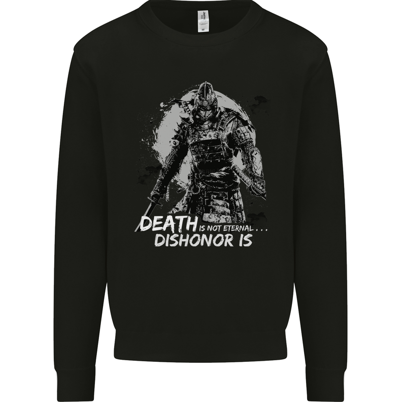Death Not Eternal Martial Arts MMA Samurai Mens Sweatshirt Jumper Black